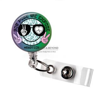 📸🦴 You Pose We Expose Badge Reel | Radiology Tech ID Holder | Retractable